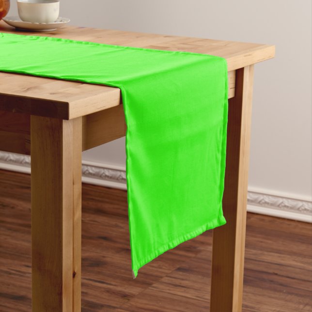 Neon Green Table Runner – Customisable (In Situ)