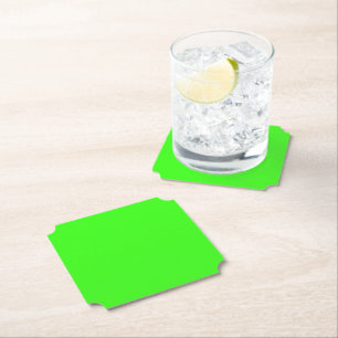 Neon Green Ticket Paper Coaster