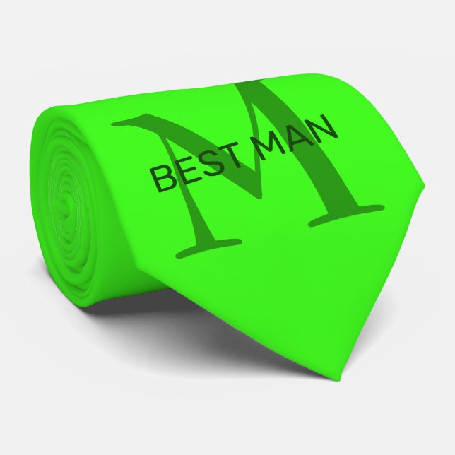 Neon Green  Tie (Rolled)