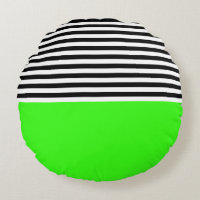 Neon Green With Black and White Stripes