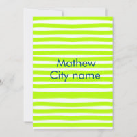 Neon green yellow retro stripes add name cityplace