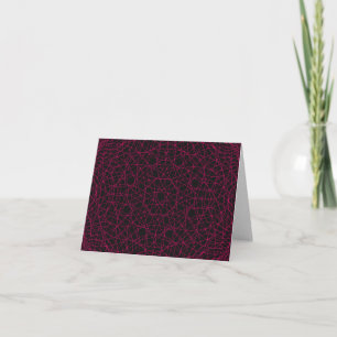 Neon Grid Web Black Greeting Card – Customisable