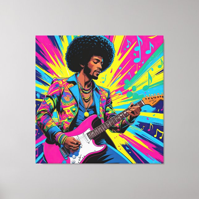 Neon Groove Collective — Psykedelisk Konst & Musik Canvas Print (Front)