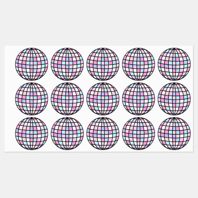 Neon Groovy Disco Ball (Sheet)