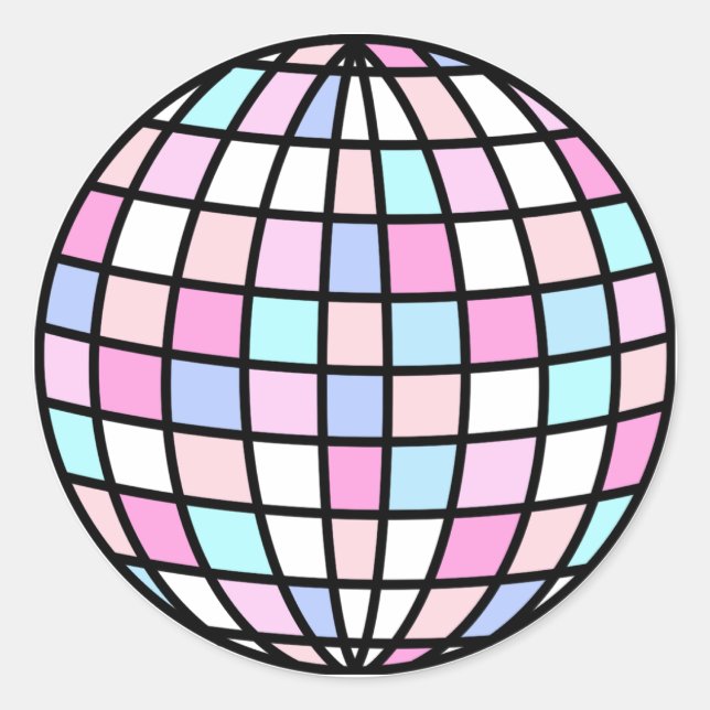 Neon Groovy Disco Birthday Classic Round Sticker (Front)