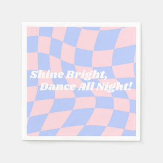 Neon Groovy Disco Birthday Napkin