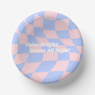 Neon Groovy Disco Paper Plate