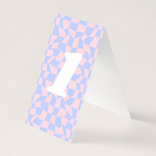 Neon Groovy Disco Table Number Card (Back)