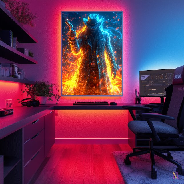 Neon Gunslinger – Cyberpunk Outlaw of the West Poster (Creator Uploaded)