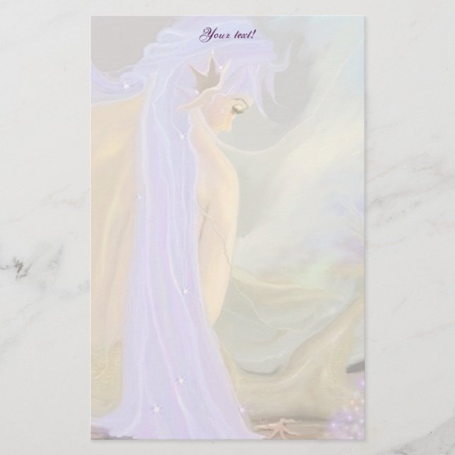 Neon-Haired Mermaid! Stationery (Front)