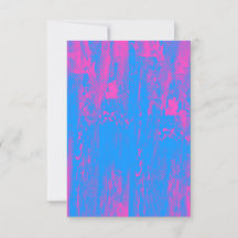 Neon Halftone Grunge Blank Invitation Card 