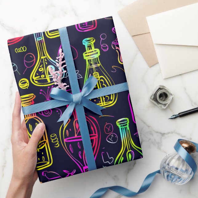 Neon Halloween Pattern  Wrapping Paper (Gifting)