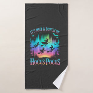Neon Halloween Witches Png Bath Towel