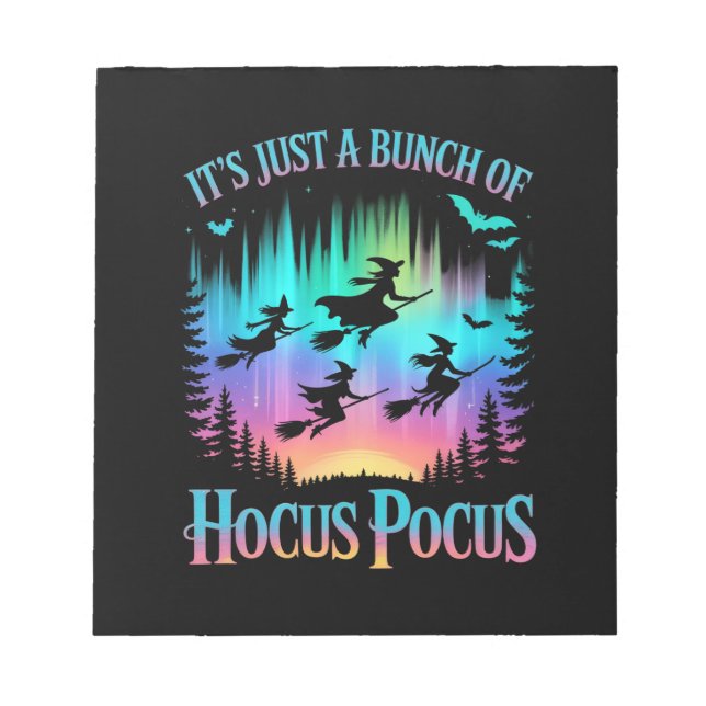 Neon Halloween Witches Png Notepad (Front)
