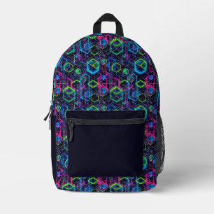 Neon Halos Combi Printed Backpack
