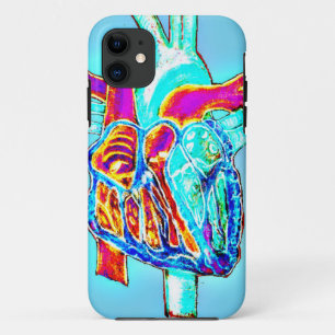 Neon Hand Drawn Anatomical Heart Case-Mate iPhone Case