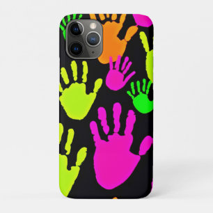 Neon Handprint Graffiti Pattern Case-Mate iPhone Case