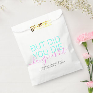Neon Hangover Relief Kit Personalized Bachelorette Favour Bags
