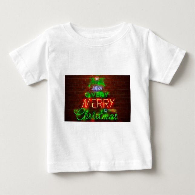 Neon Have A Very Merry Christmas Baby T-Shirt (Front)