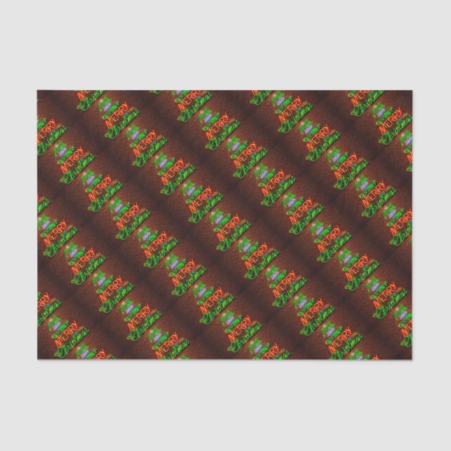 Neon Have A Very Merry Christmas Tissue Paper (Front)