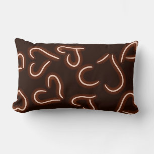 Neon Hearts Red Lumbar Cushion