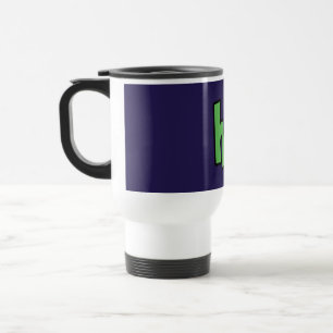 Neon Hello, Heart Included 🌿 Glow-in-the-Dark "Hi Travel Mug