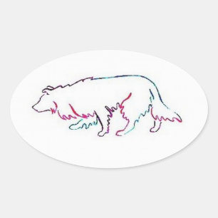 Neon Herd~Border Collie Sticker