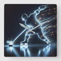 Neon Hockey Player On Ice
