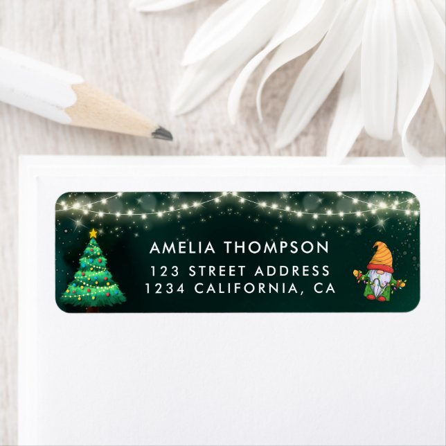 Neon Holiday Christmas Party Return Address (Insitu)