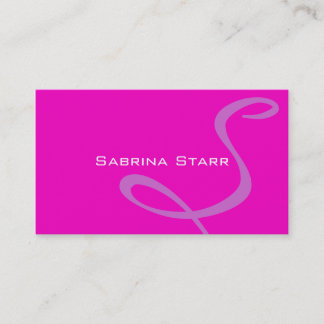 Neon Hot Pink Monogrammed Personalised Card