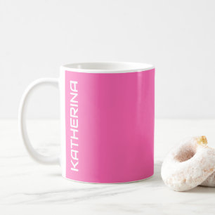 Neon Hot Pink Solid Color Classic Personalized Coffee Mug