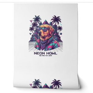 Neon Howl Retro K9 Unit Dog Sunglasses Palm Tree_1 Wallpaper