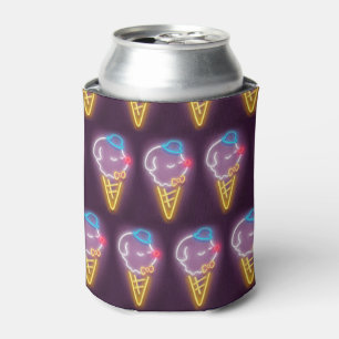 Neon Ice Cream Dog Can Cooler