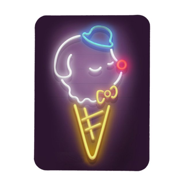 Neon Ice Cream Magnet (Vertical)