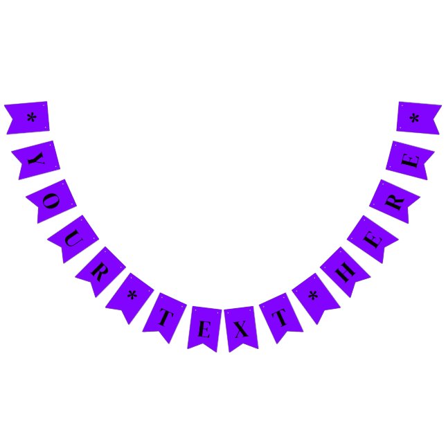 Neon Indigo Solid Colour | Custom Bunting (All)