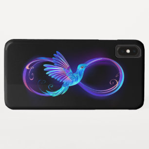 Neon Infinity Symbol with Glowing Hummingbird Case-Mate iPhone Case