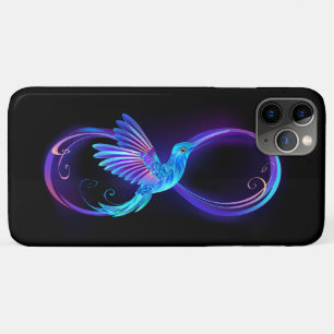 Neon Infinity Symbol with Glowing Hummingbird Case-Mate iPhone Case