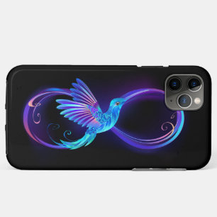 Neon Infinity Symbol with Glowing Hummingbird Case-Mate iPhone Case