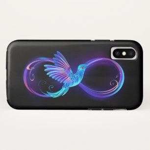 Neon Infinity Symbol with Glowing Hummingbird Case-Mate iPhone Case