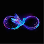Neon Infinity Symbol with Glowing Hummingbird Standing Photo Sculpture<br><div class="desc">Glowing,  purple infinity symbol with flying,  luminous,  blue hummingbird on black background. Neon.</div>