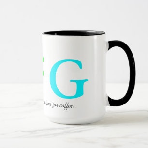 neon initials name letters mug