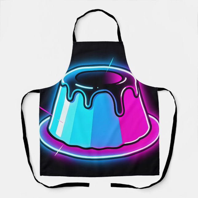 Neon Jelly Glow Dessert Art Apron (Front)