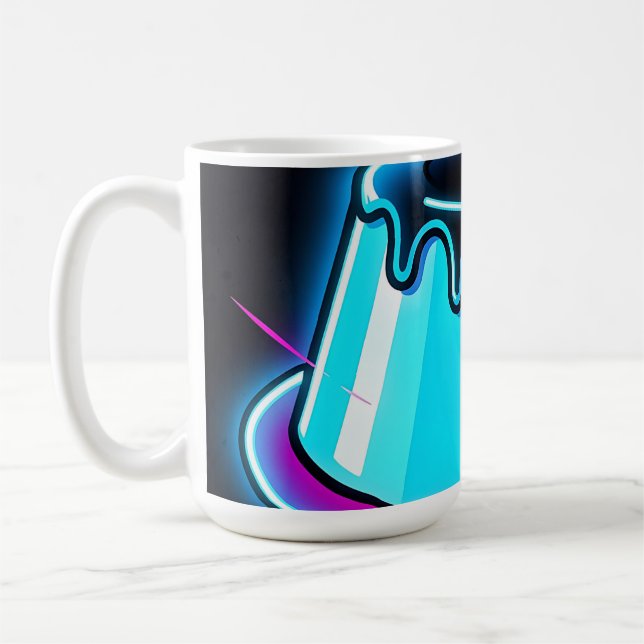 Neon Jelly Glow Dessert Art Coffee Mug (Left)
