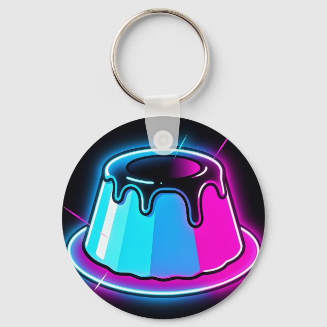 Neon Jelly Glow Dessert Art Key Ring (Front)