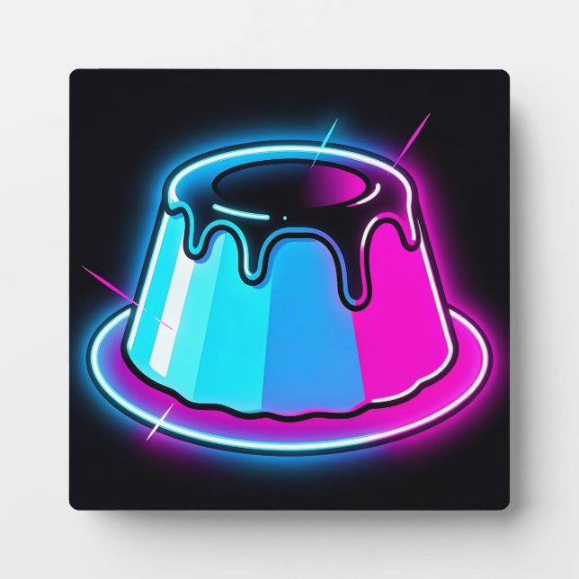 Neon Jelly Glow Dessert Art Plaque (Front)
