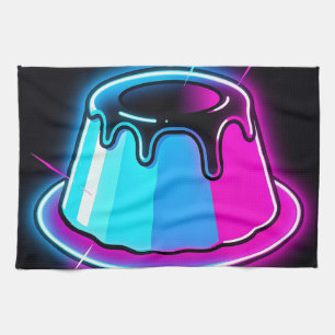 Neon Jelly Glow Dessert Art Tea Towel