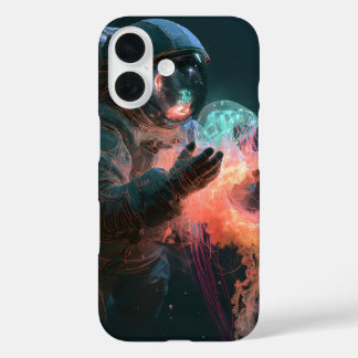 Neon Jellyfish Astronaut Galaxy Phone Case