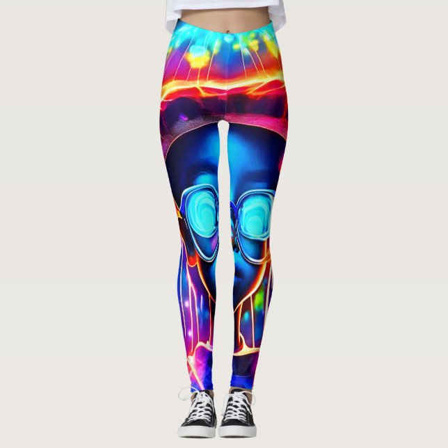 Neon Jellyfish Child Vision Leggings (Front)