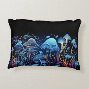 Neon Jellyfish Decorative Cushion