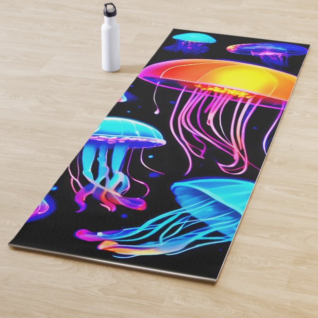 Neon Jellyfish Yoga Mat (In Situ)